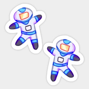 blue spaceman Sticker